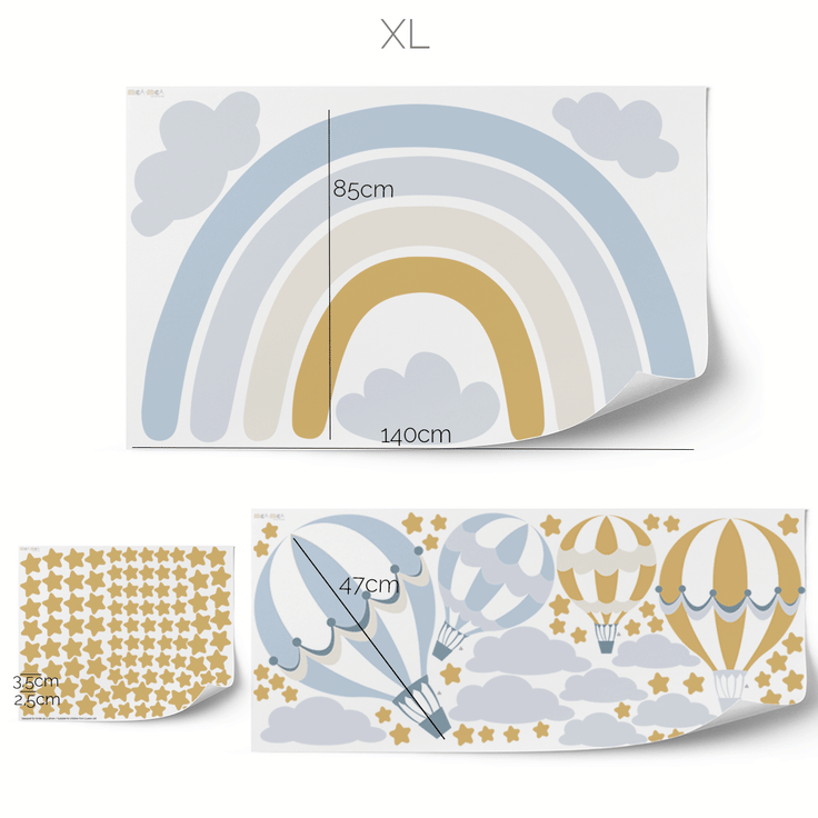 Rainbow wall sticker Mustard