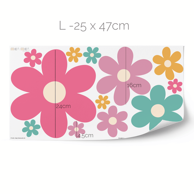 Flower cheerful stickers