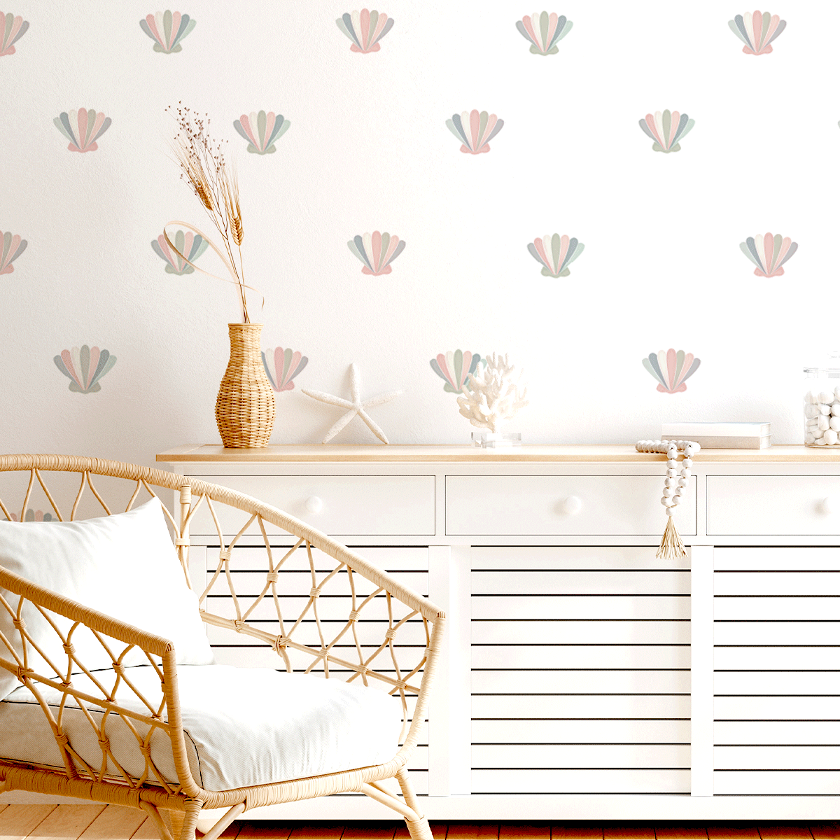 Mini-shells wall stickers - Sage magic