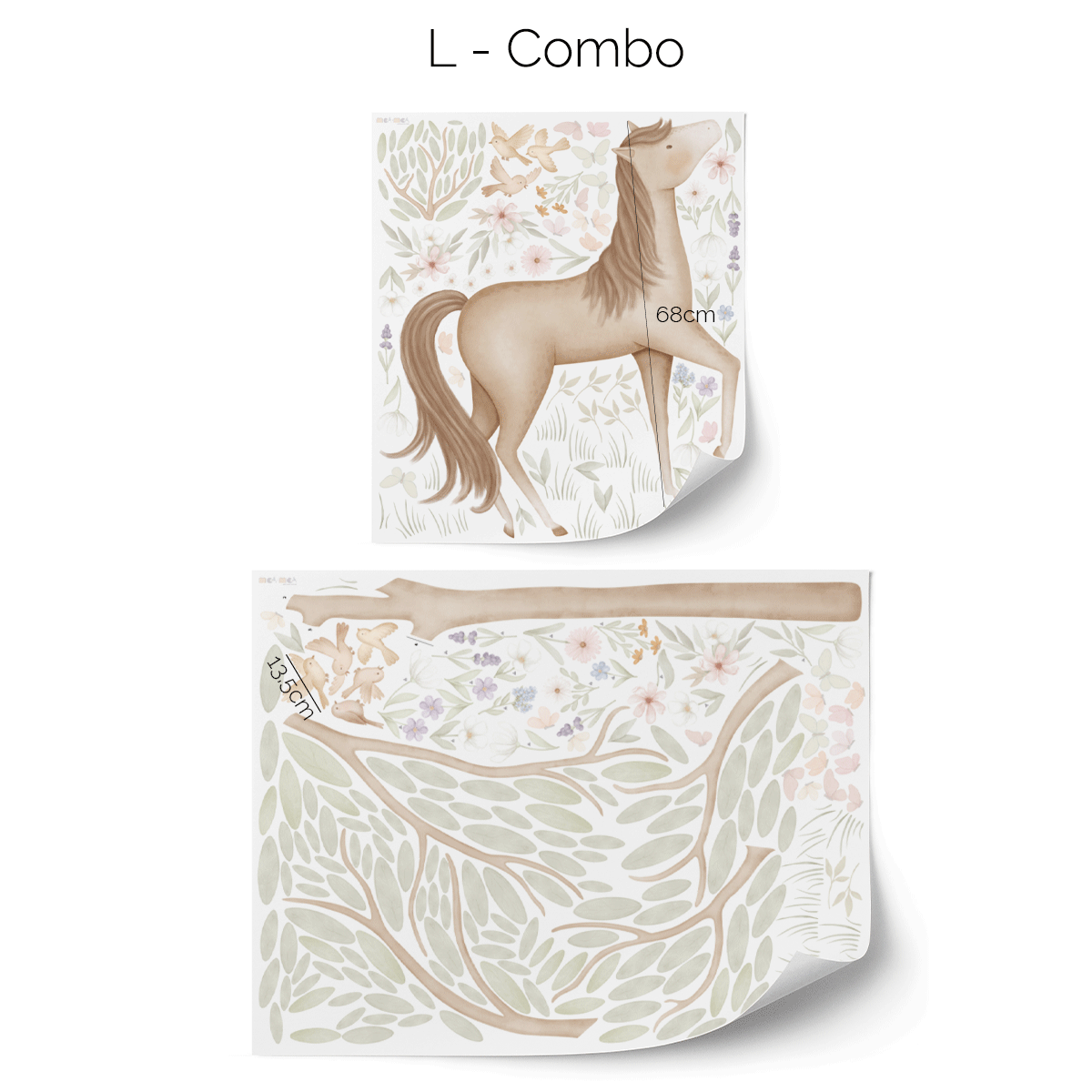 Wall stickers - Tree with flower meadow