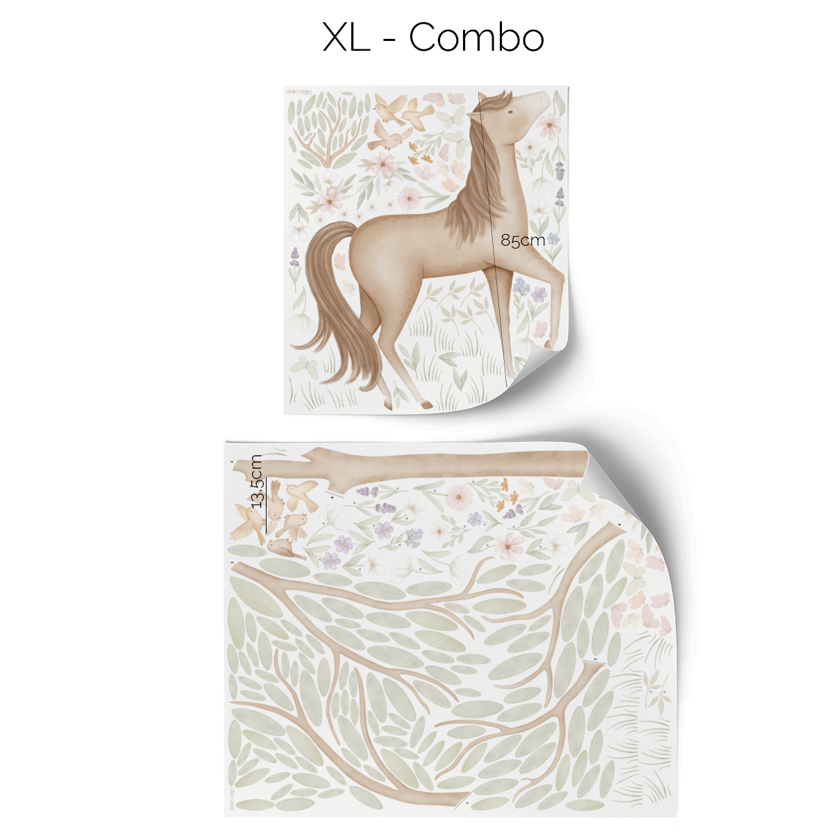 Wall stickers - Tree with flower meadow