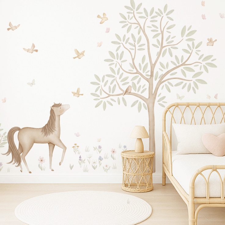 Wall stickers - Horse in flower meadow