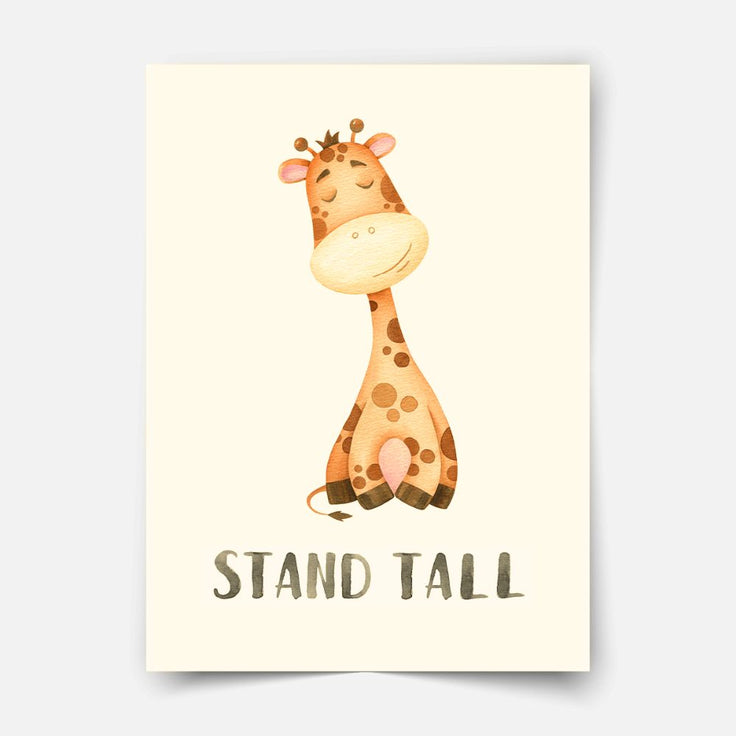 Character animals - Giraffe Fine Art Print