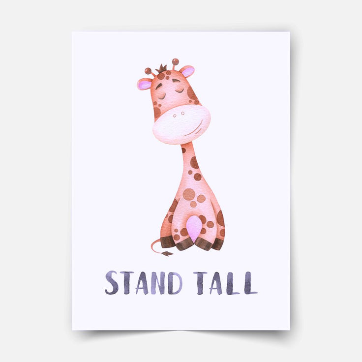 Character animals - Giraffe Fine Art Print