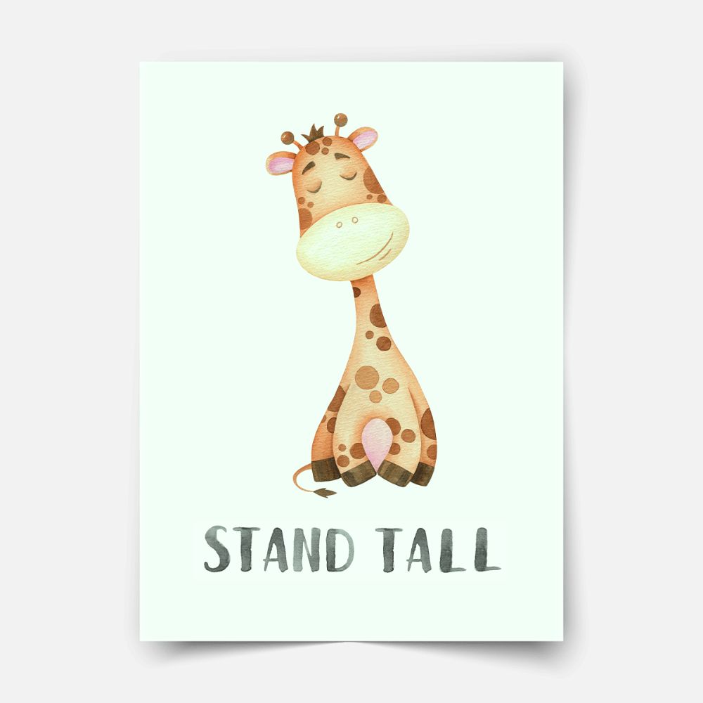Character animals - Giraffe Fine Art Print