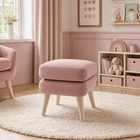 Kids Pouf with Wooden Legs