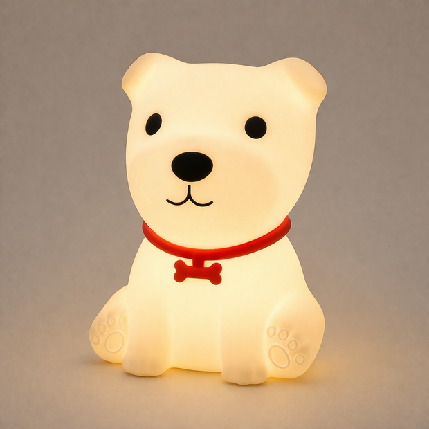 Kids Night Light Dog — Soft Silicone Lamp