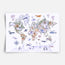 Watercolour world map - Fine Art Print