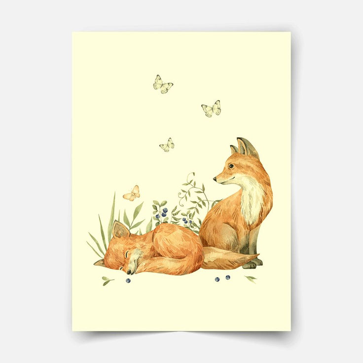 Magical forest - Foxes print