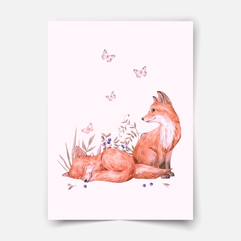 Magical forest - Foxes print