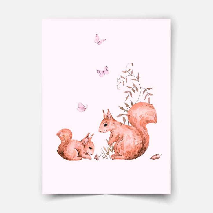 Magical forest print - Squirrels