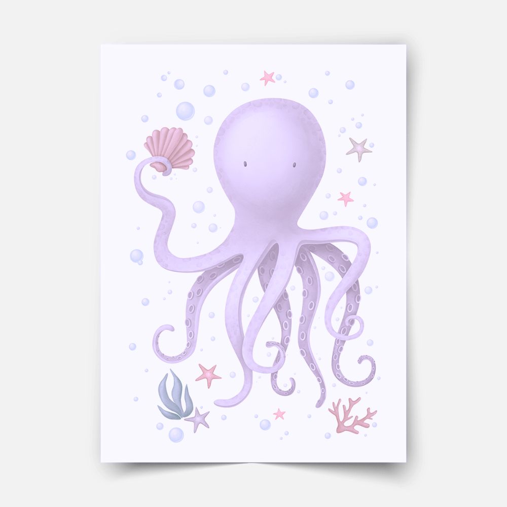 Under the sea print - Magical ocean - Octopus