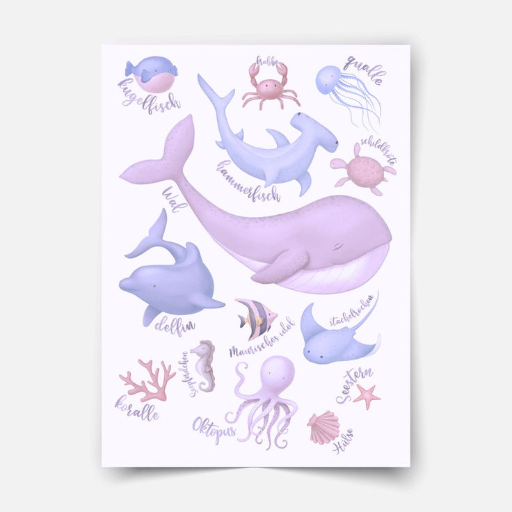 Under the sea print - Magical ocean - Sea Creatures