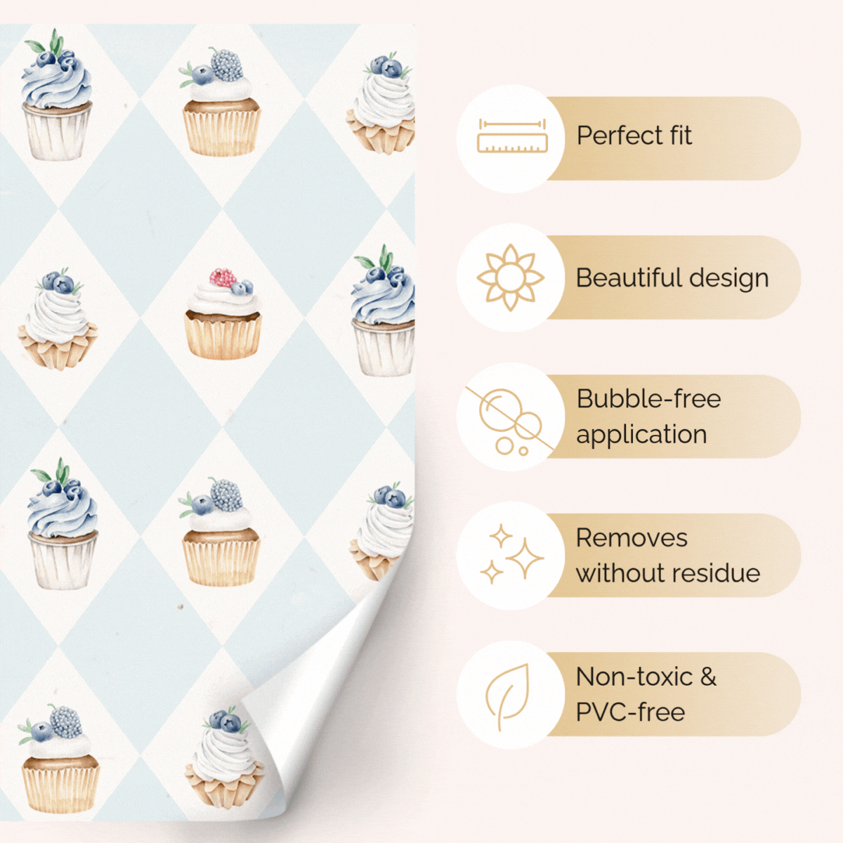 Sticker set - Delightful cupcakes