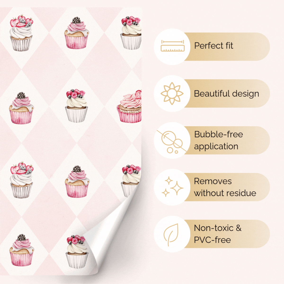 Sticker set - Delightful cupcakes