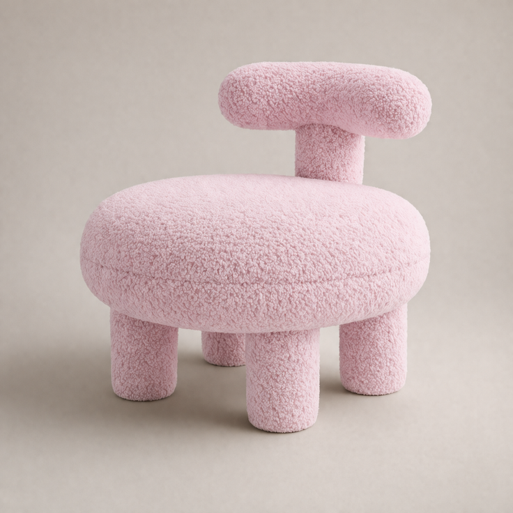 Children’s Pouf in Soft Lamb Wool
