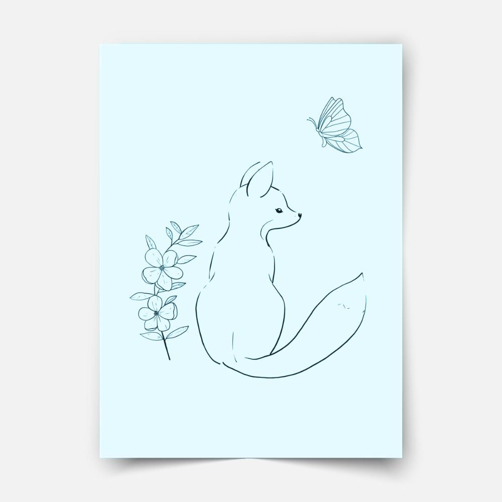 Hand-drawn fox