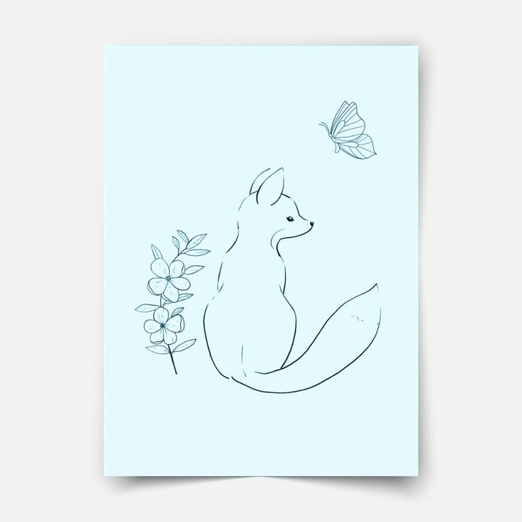 Hand-drawn fox