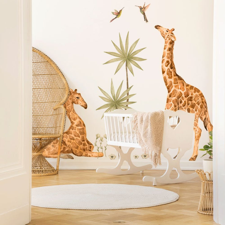 Jungle wall stickers -  Giraffes safari