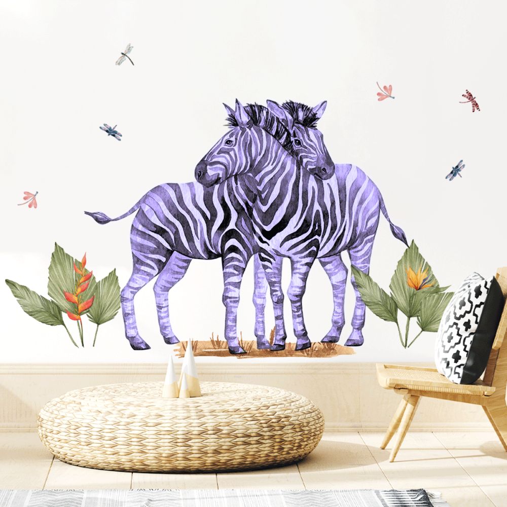 Jungle wall stickers - Zebras safari