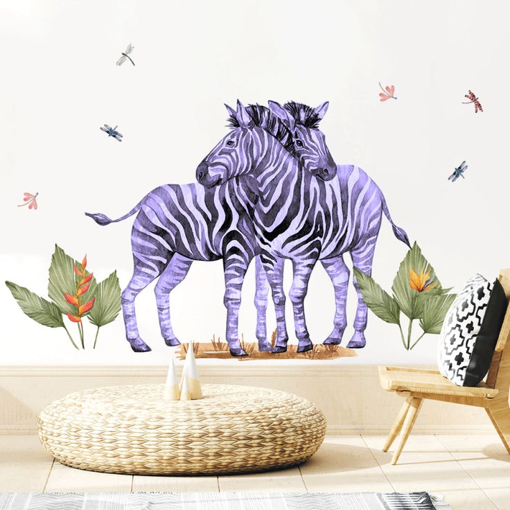 Jungle wall stickers - Zebras safari