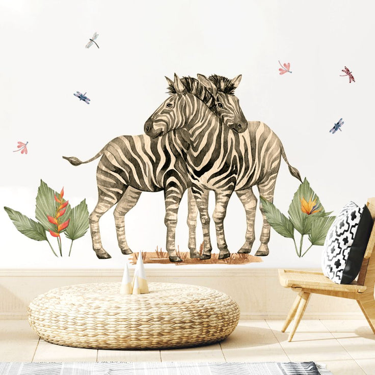 Jungle wall stickers - Zebras safari