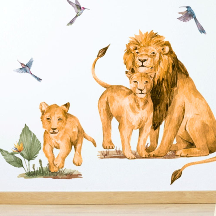 Jungle wall stickers -  Lions safari