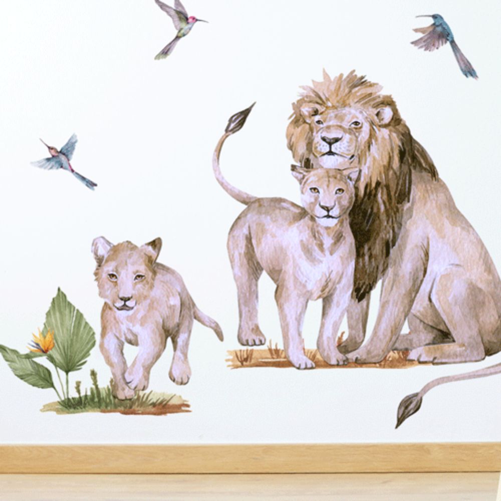 Jungle wall stickers -  Lions safari