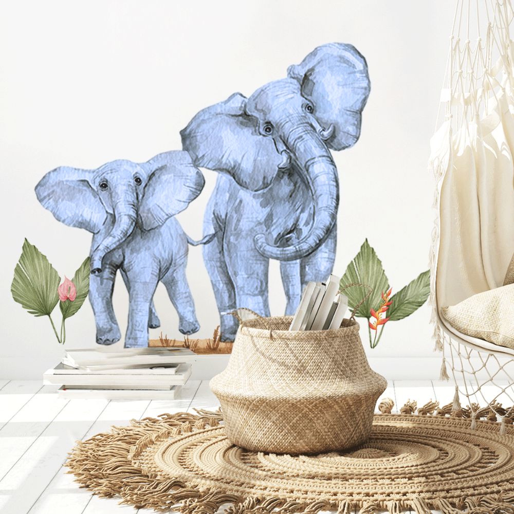 Jungle wall stickers -  Elephants safari