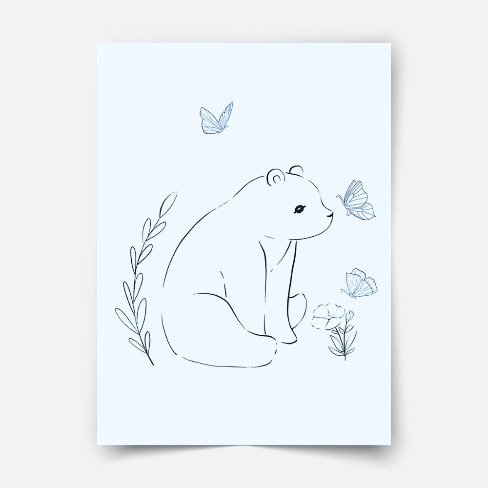 Hand-drawn Bear friends
