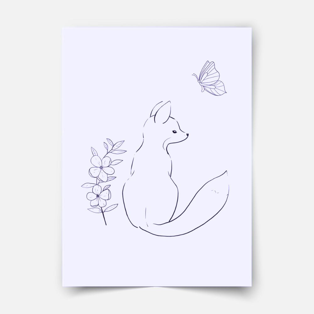 Hand-drawn fox
