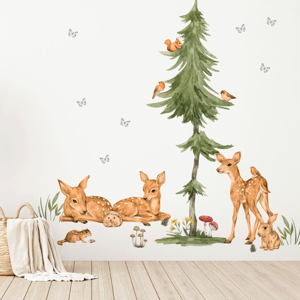 Wall stickers - Deer with tree