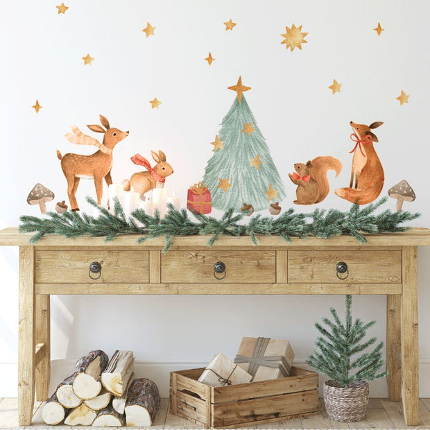 Christmas Winter animals stickers