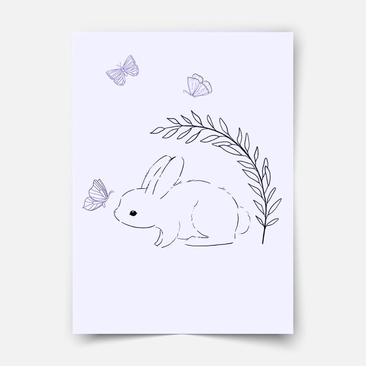 Hand-drawn bunny