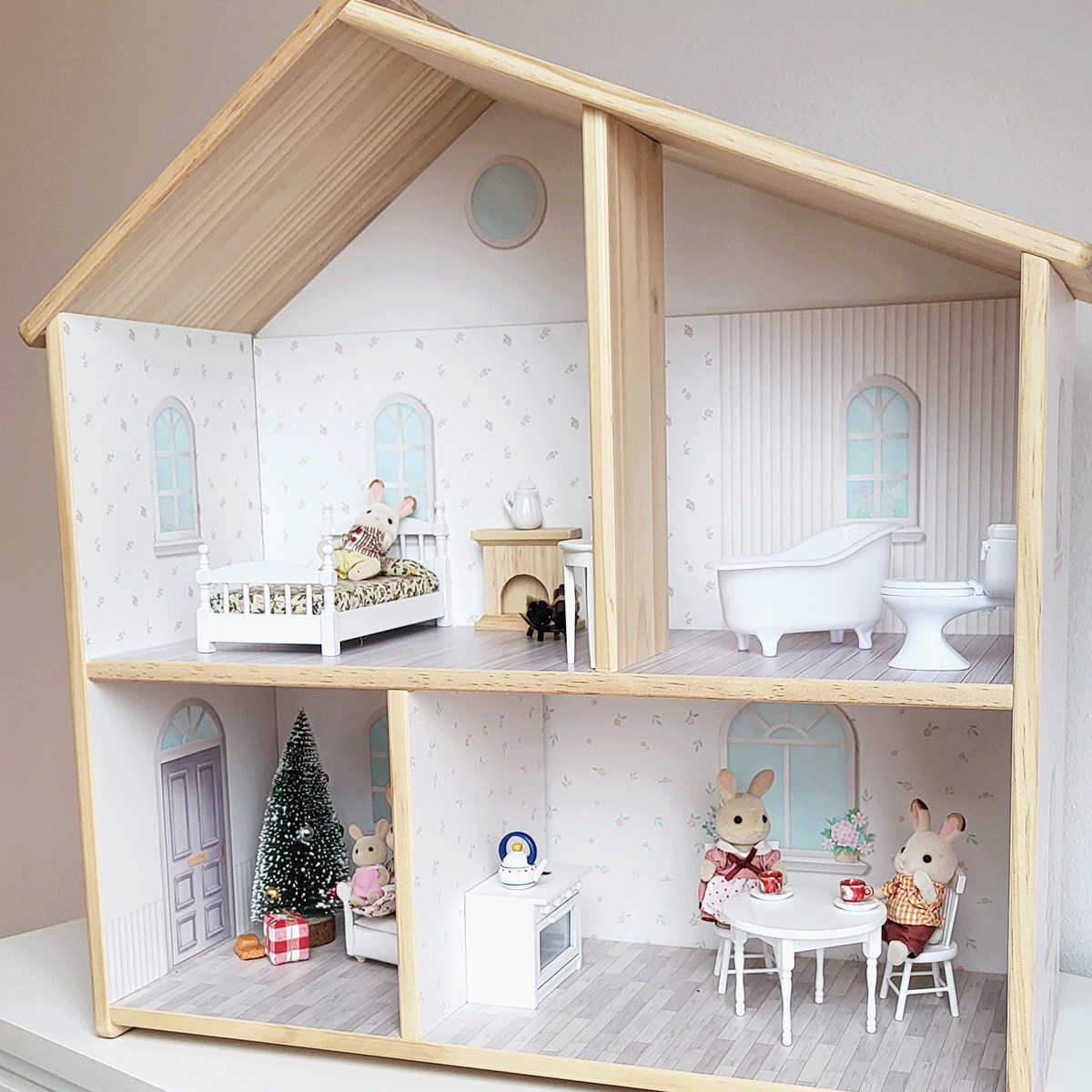 Sticker set for IKEA FLISAT dollhouse - Timeless Touch
