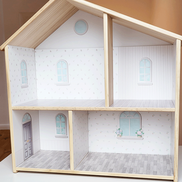 Sticker set for IKEA FLISAT dollhouse - Timeless Touch