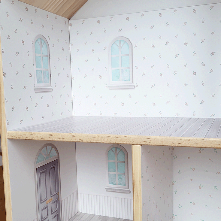 Sticker set for IKEA FLISAT dollhouse - Timeless Touch