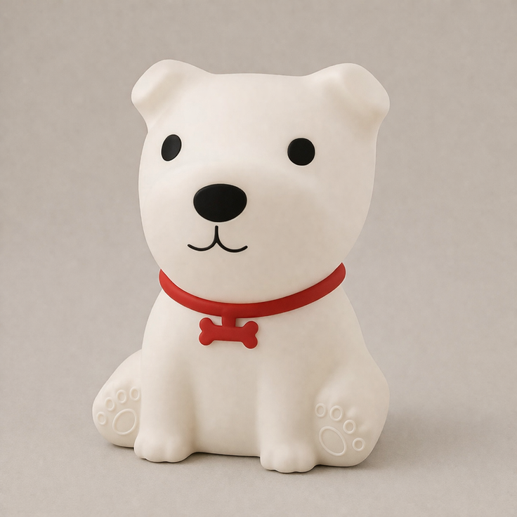 Kids Night Light Dog — Soft Silicone Lamp