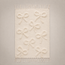 Kids Cotton Rug with Bow Pattern — Beige Fringe Carpet