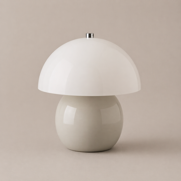 Cute Cream Mushroom Ceramic Table Lamp