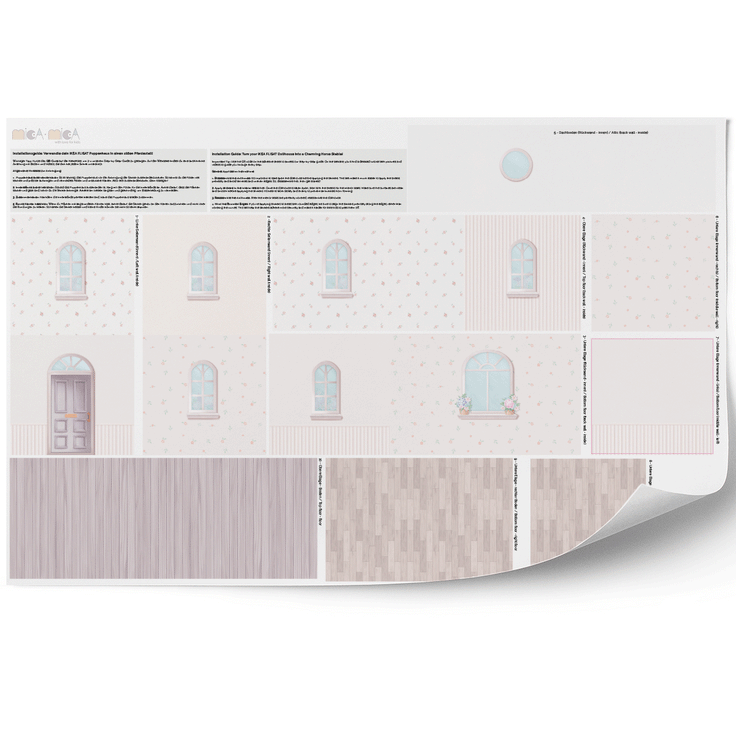 Sticker set for IKEA FLISAT dollhouse - Timeless Touch
