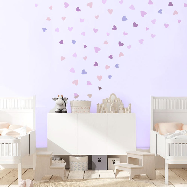 Romantic hearts wall stickers