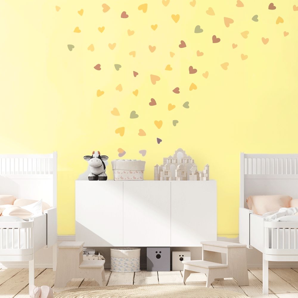 Romantic hearts wall stickers