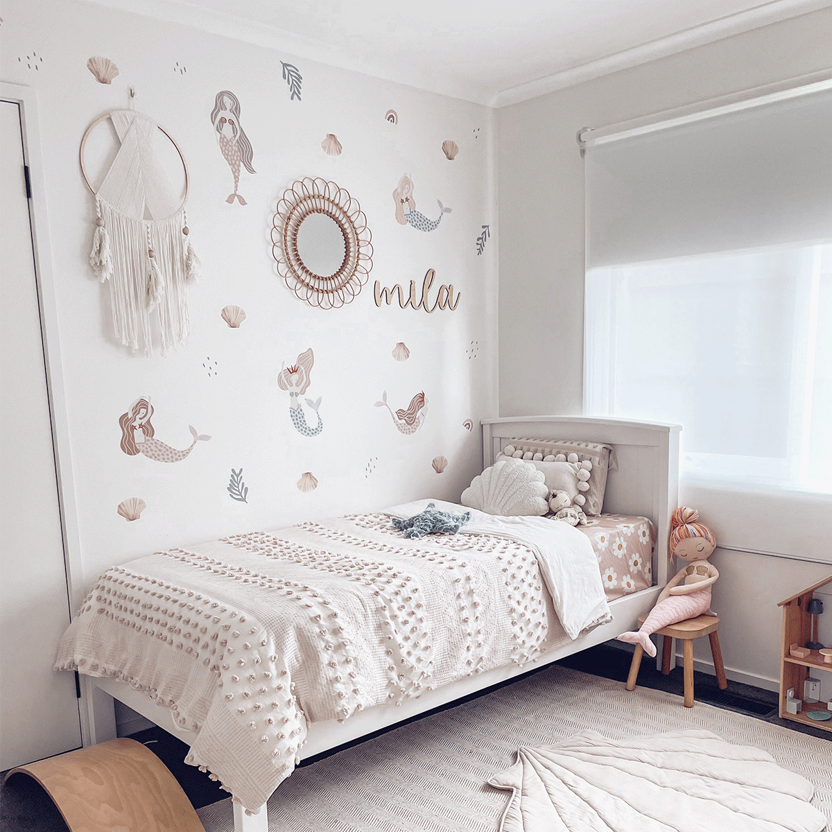 Mermaid wall boho stickers