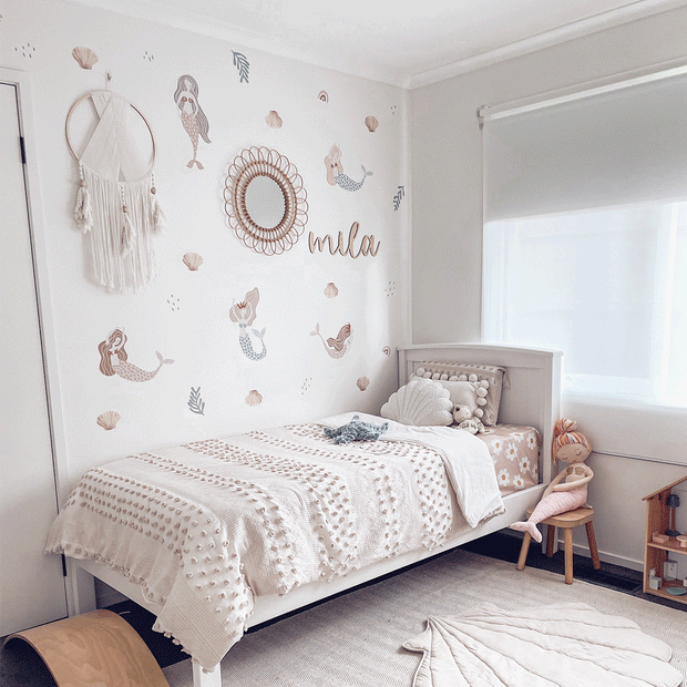 Mermaid wall boho stickers